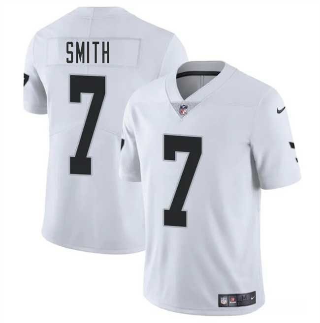 Men & Women & Youth Las Vegas Raiders #7 Geno Smith White 2025 Vapor Stitched Jersey,We sell and wholesale Men & Women & Youth Las Vegas Raiders #7 Geno Smith White 2025 Vapor Stitched Jersey on line form chian!